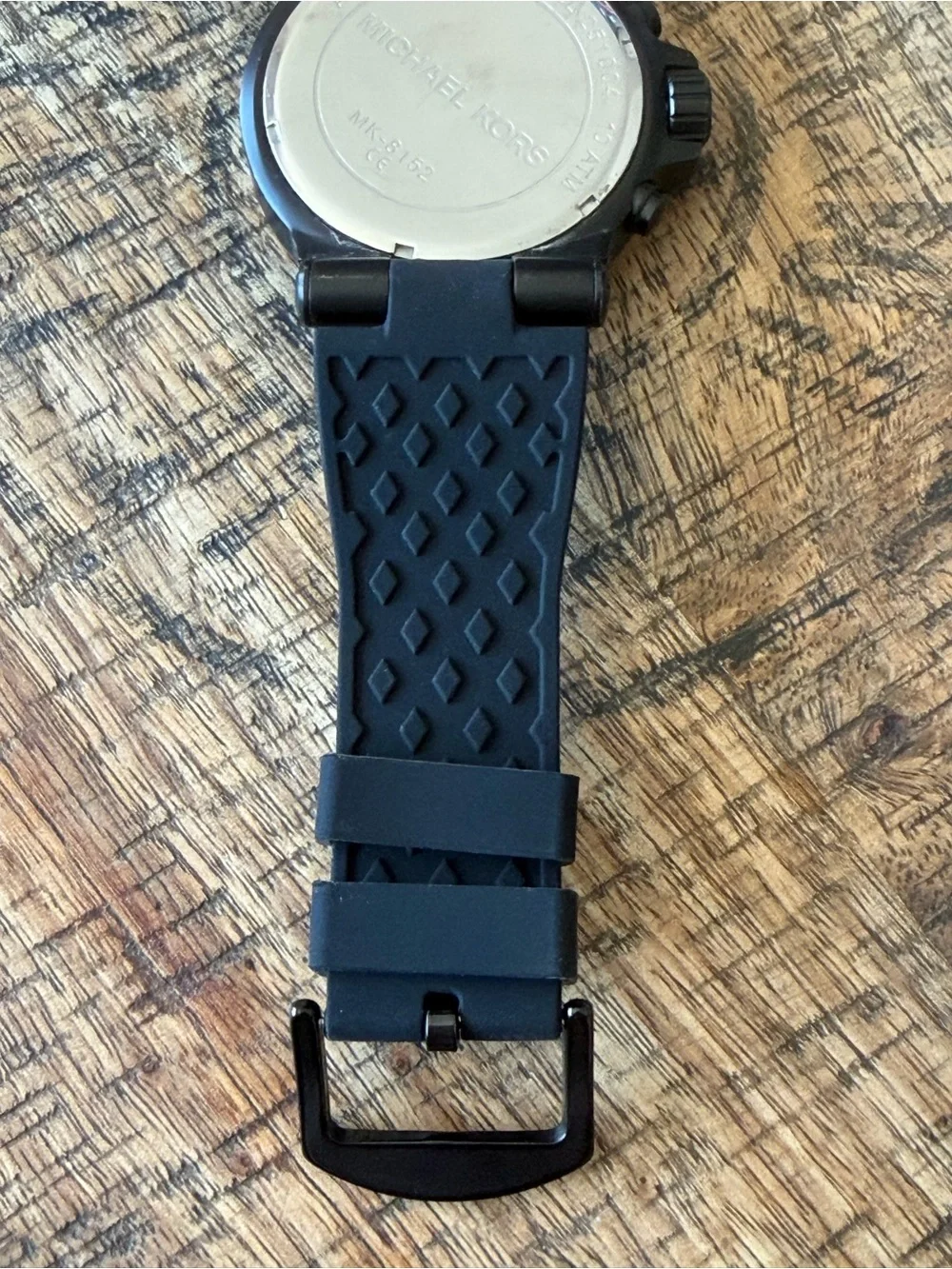 Michael Kors Black Chronograph Watch – New Battery & Silicon Band